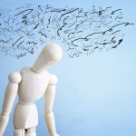 image of person with worried stressed thoughts. depression, obsessive compulsive, adhd, anxiety disorders concept