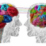 Psycho Therapy or psychotherapy and therapeutic counseling Concept as a neurology or psychology symbol fordual personality and mental disorder as bipolar or mood swings and brain confusion with tangled and untangled mind.