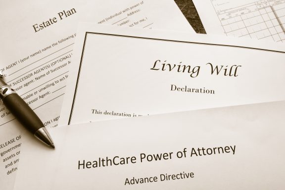 Estate Plan, Living Will, and Healthcare Power of Attorney documents
