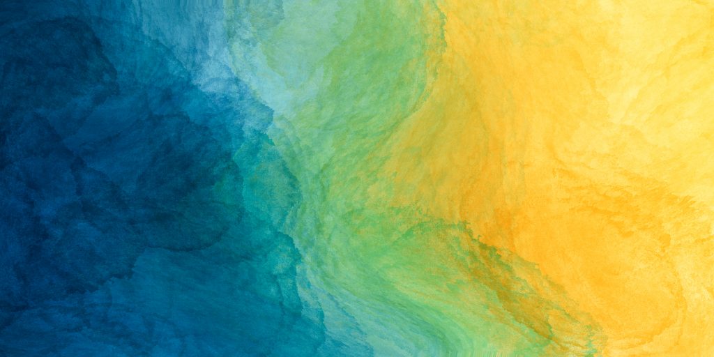 Abstract colorful watercolor paint blue green yellow background
